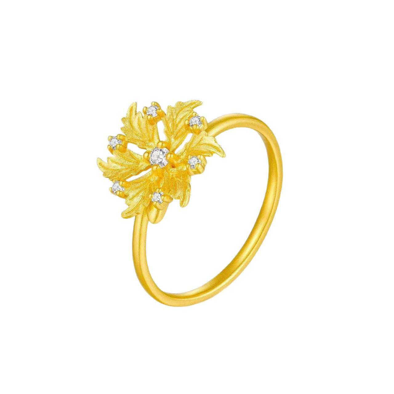 Flower Female Opening Adjustable Temperament Entry Ring