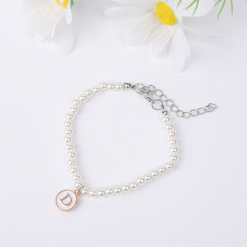 Simple Pearl English Your Name Female Bracelets