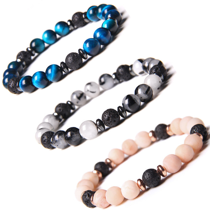 Bracelets essentiels en cristal pour femmes, hommes et cheveux noirs naturels