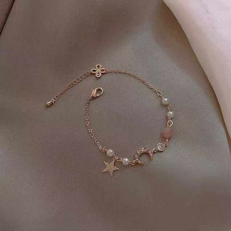 Zircon Pearl Female Design Advanced Korean Fashion Bracelet