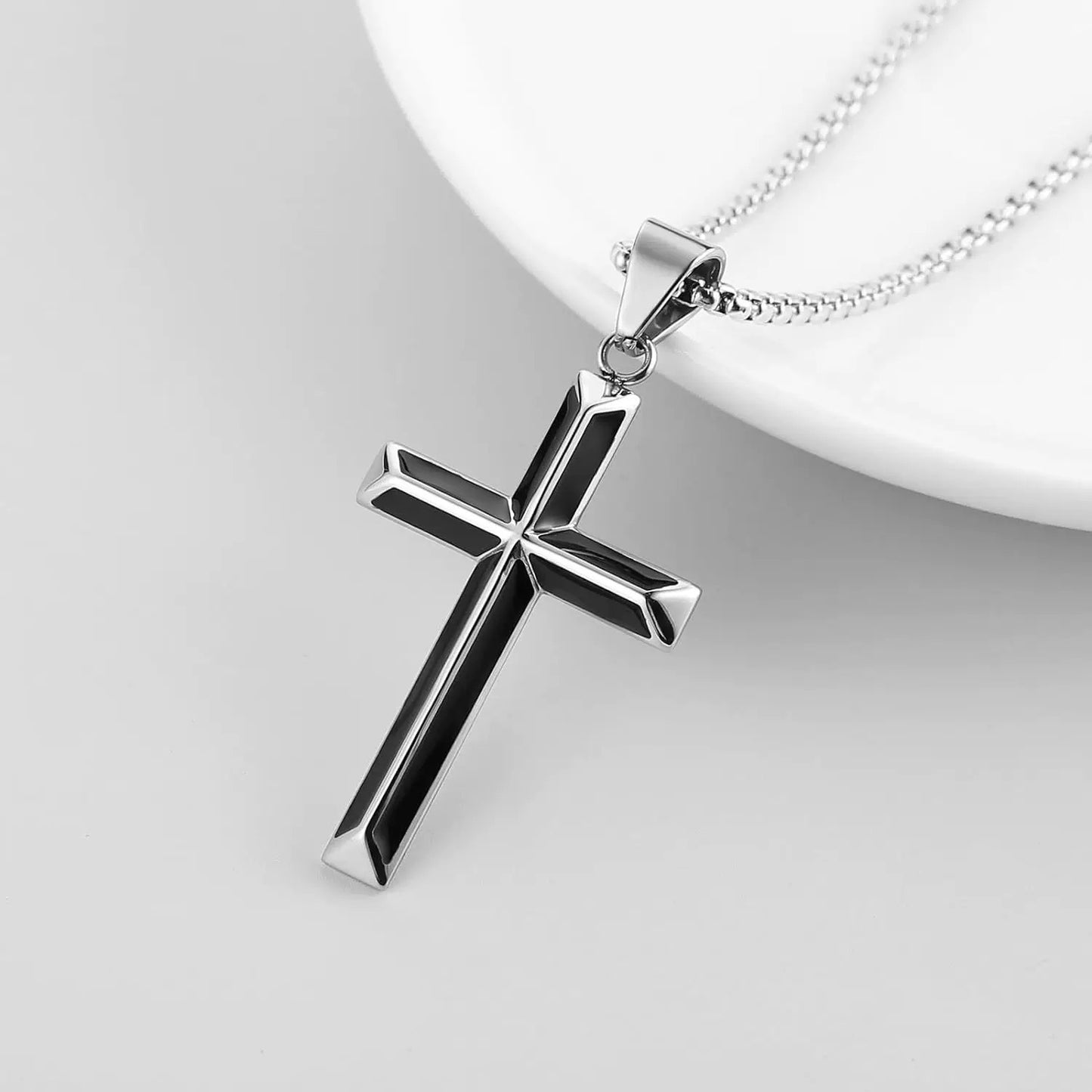 Women's & Men's Simple Cold Two-color Cross Punk Hip Hop Pendants