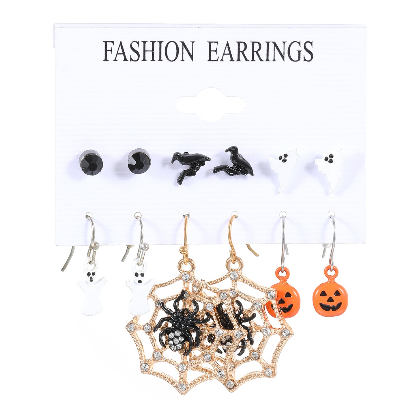 Women's Halloween Personality Horror Funny Pieces Suit Earrings