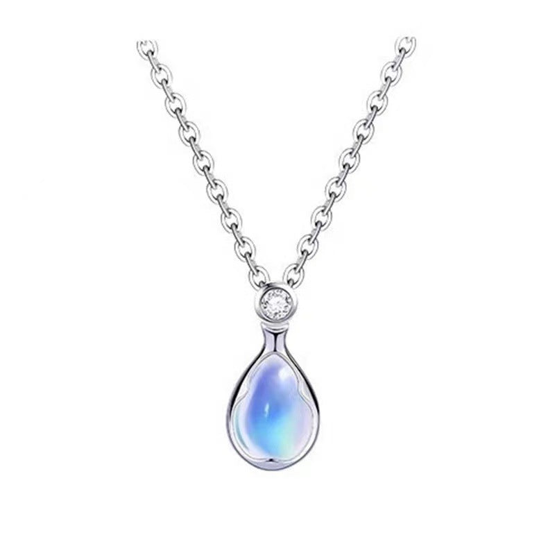 Tears High Sense Moonstone Water Drop Necklace