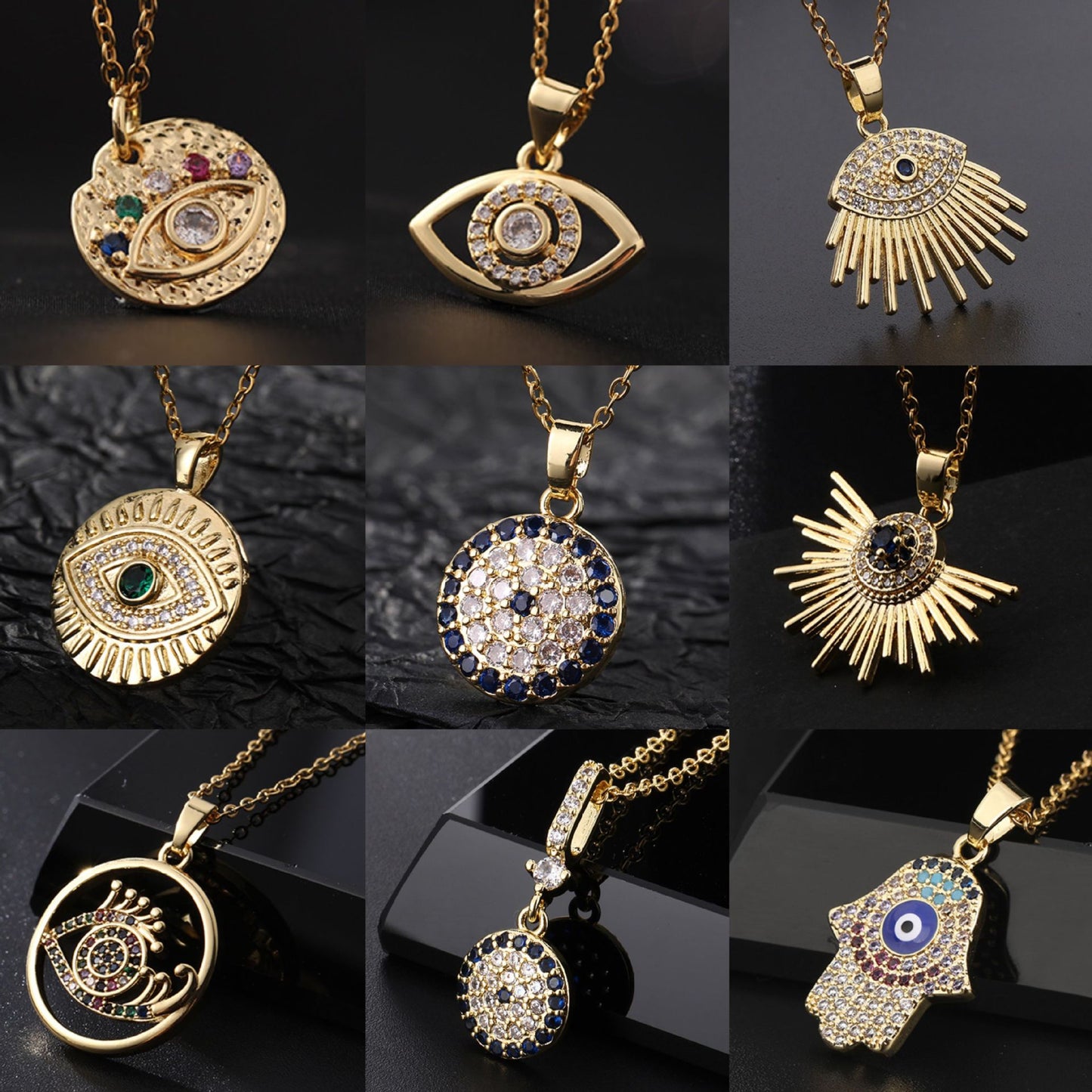 Fashion Devil's Eye Pendant Neck Accessories Necklaces