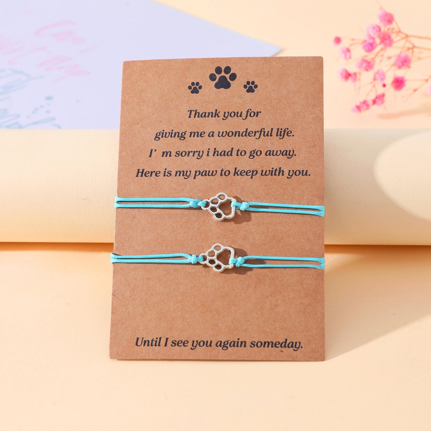 Line Cat's Paw Mark Hand-woven Blessing Bracelets