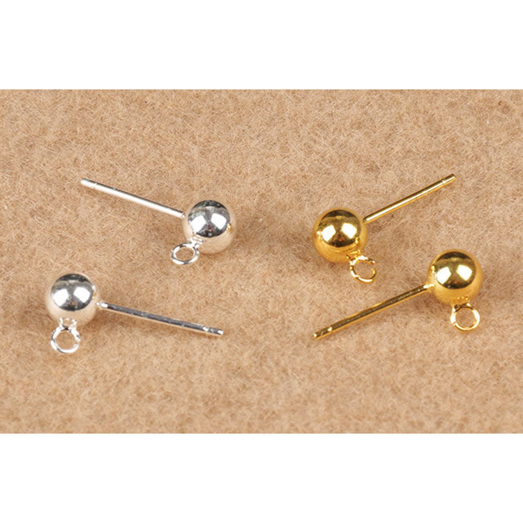 Band Sterling Sier Sliver Beads Scattered Tassel Accessory Strap Stud Earrings