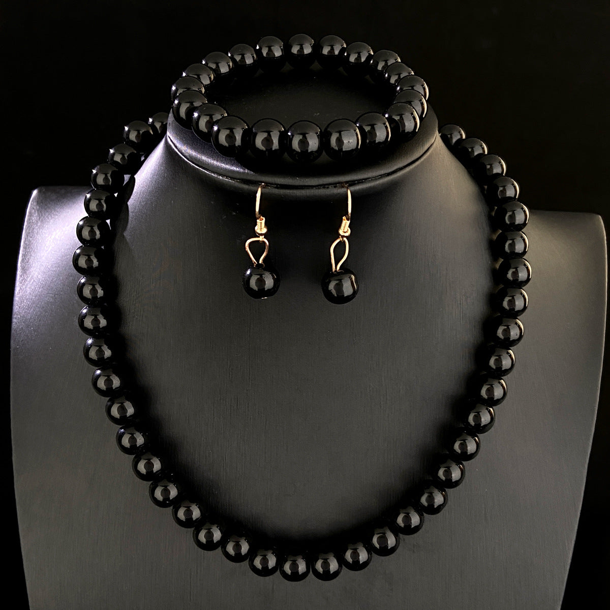 High-grade Rhinestone Ball White Pearl Female Jewelry Set