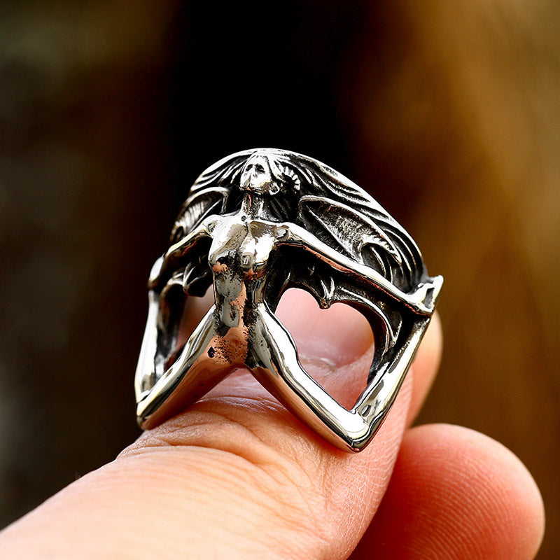 Gothic Style Stainless Steel Devil Retro Rings