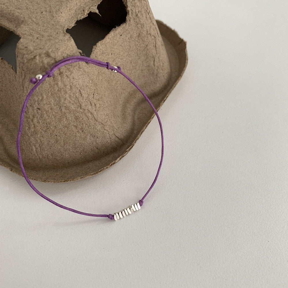 Kleine Stücke von Sier Pull-Tragegurt für Damen, einfache Nischenarmbänder