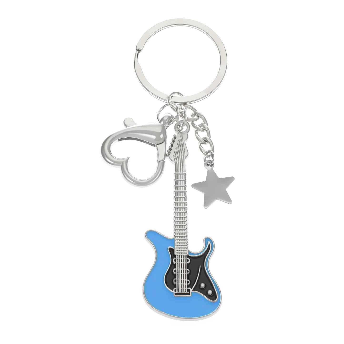 Women's & Men's Steel Guitar Punk Hip Hop Creative Design Electric Sweater Chain Jewelry Set