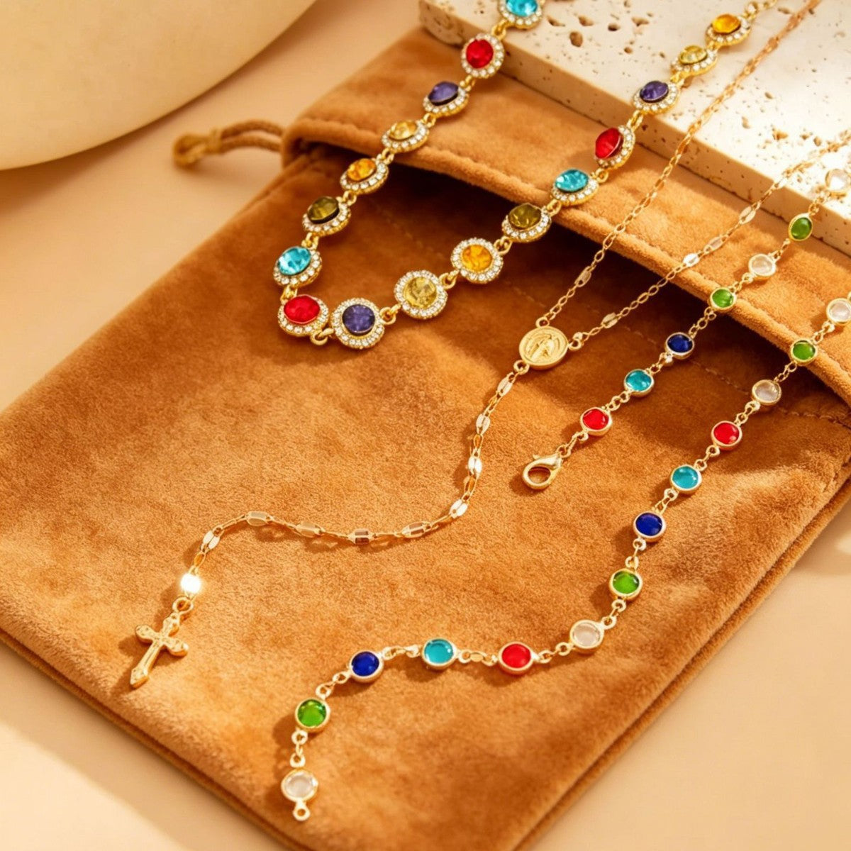 Dopamine Creative Diamond Cross Female Advanced Necklace