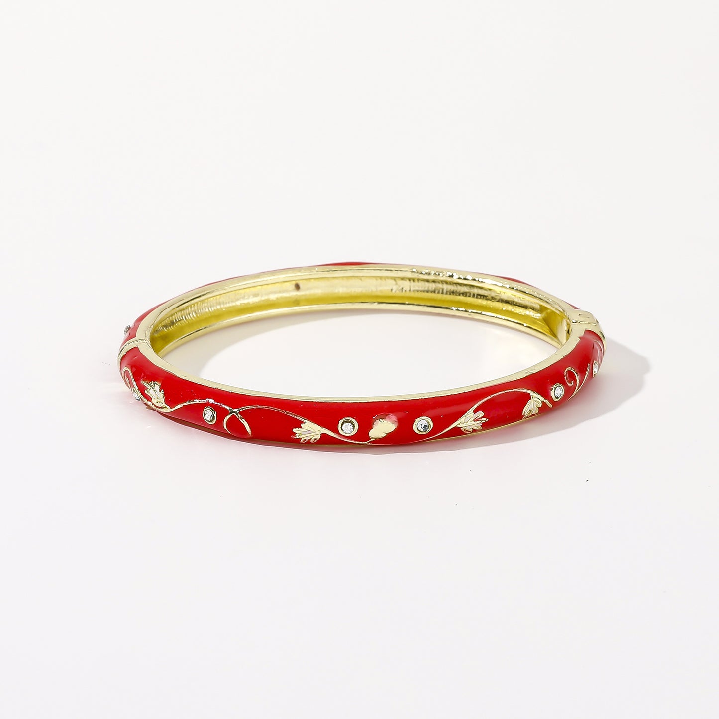 Alloy Open Drop Oil Enamel Small Flower Ethnic Style Tourist Bracelet