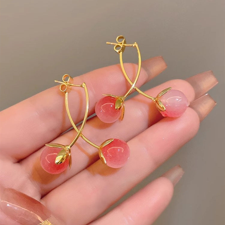 Women's Fashion Classy Face One Pair Two Stud Earrings