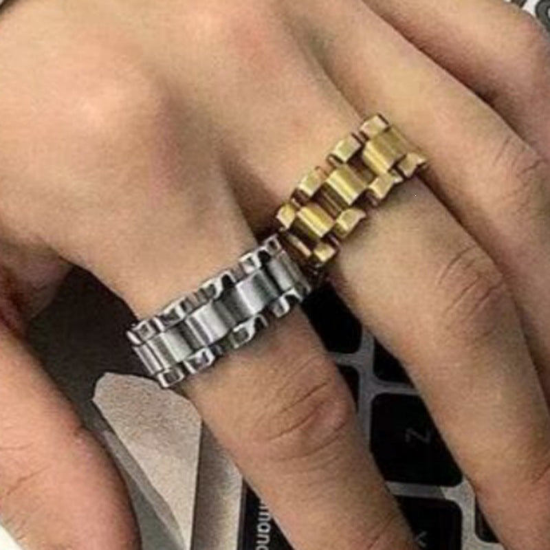 Good Texture Match French Elegant Titanium Steel Electroplating Tank Bracelet