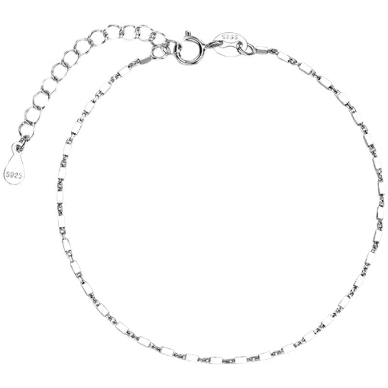 Damen-Sterlingsilber-Quadrat-einfache, modische, personalisierte Armbänder