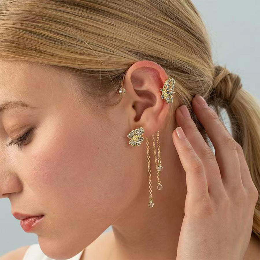 Personalized Design Butterfly No Piercing Hooks Female Ear Clip