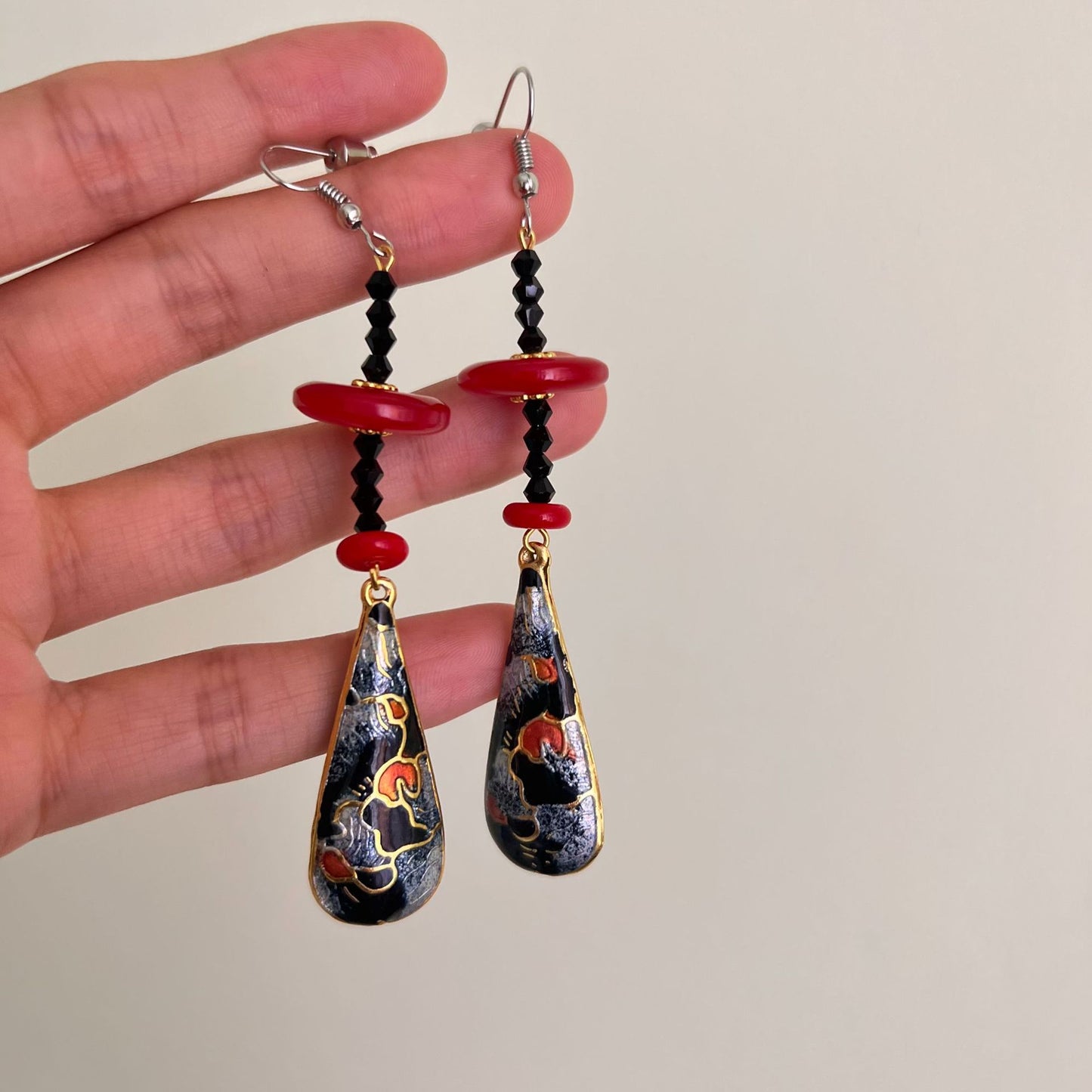 Women's Old Goods Eardrops Handmade Enamel Chinese Earrings