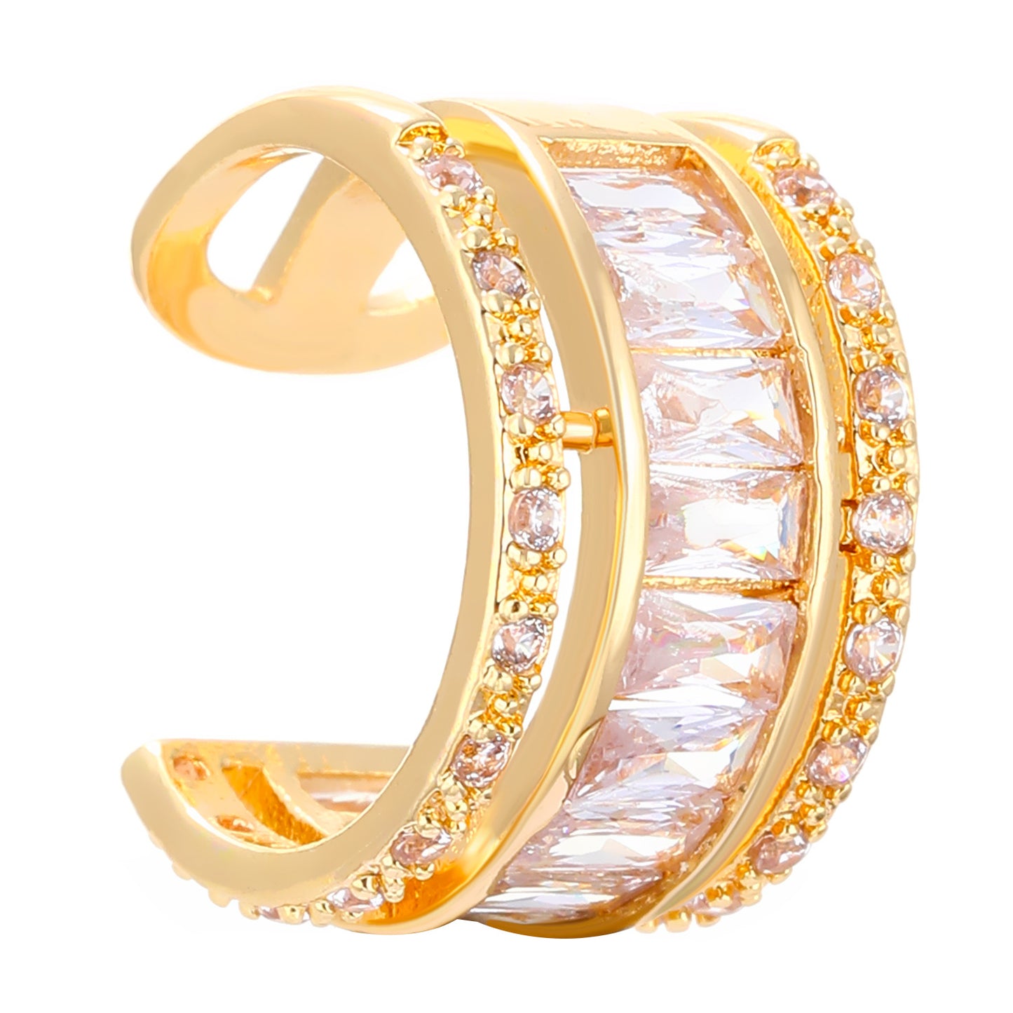 Single Zircon Unique Design Cold Wind Without Pierced Ears Fashion Ear Clip
