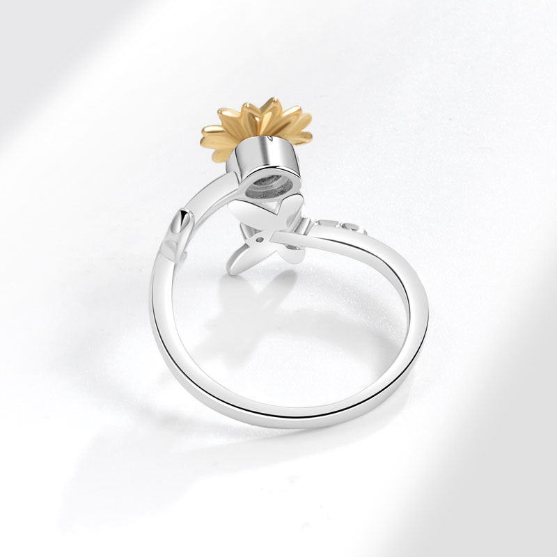 Pretty Casual Sunflower Spinning Fashion Simple Rings