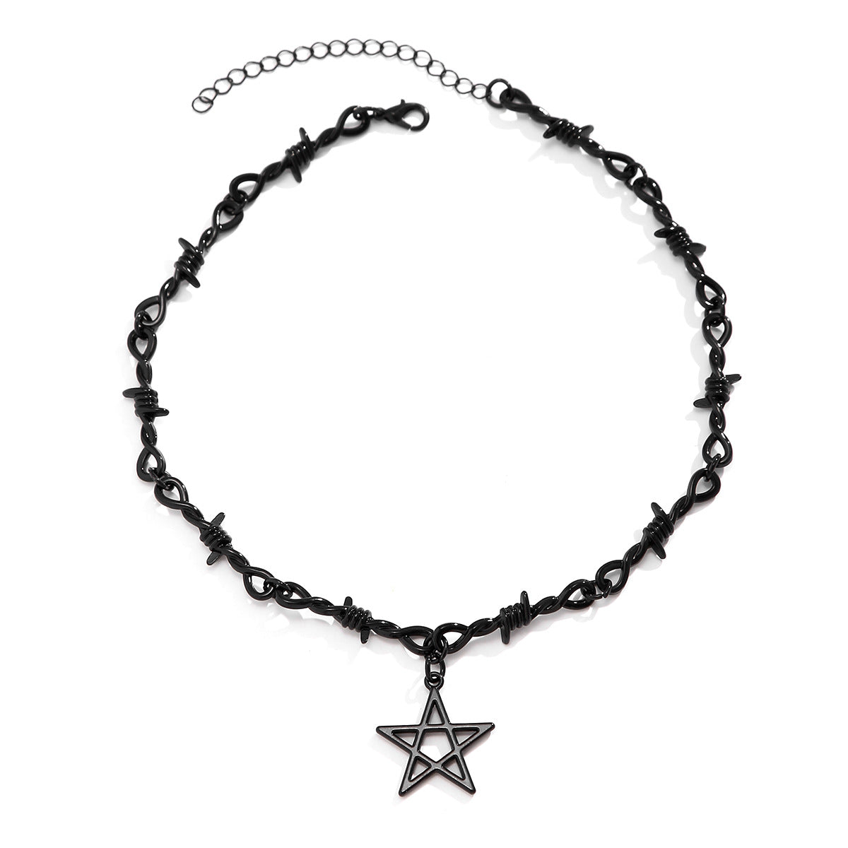 Ornament Five-pointed Star Hot Clavicle Female Niche Thorn Personality Necklaces