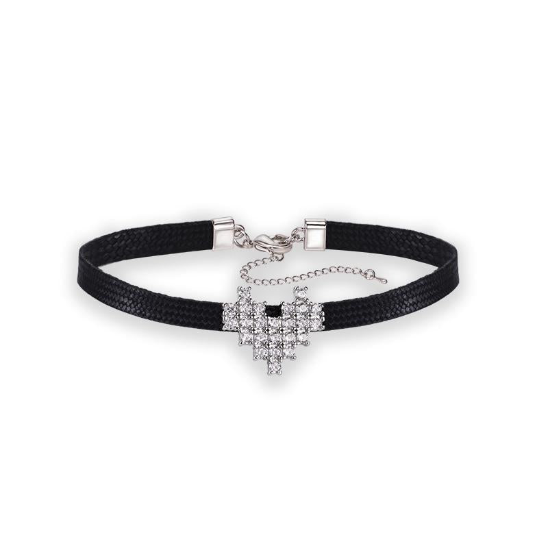 Women's Black Rope Fresh Clavicle Chain Short Neckband Collar Necklace