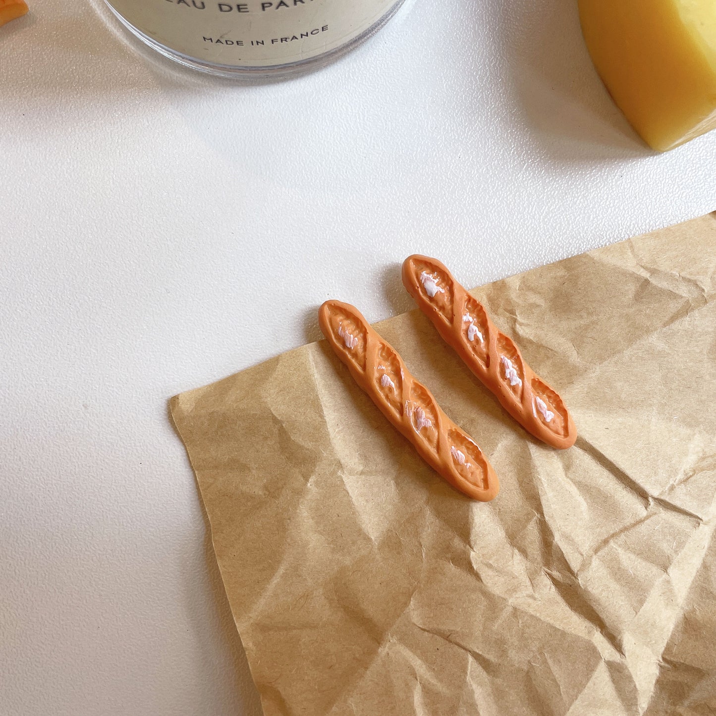 Süße personalisierte Ohrringe für Damen mit Brot-Ei-Törtchen-Keksen