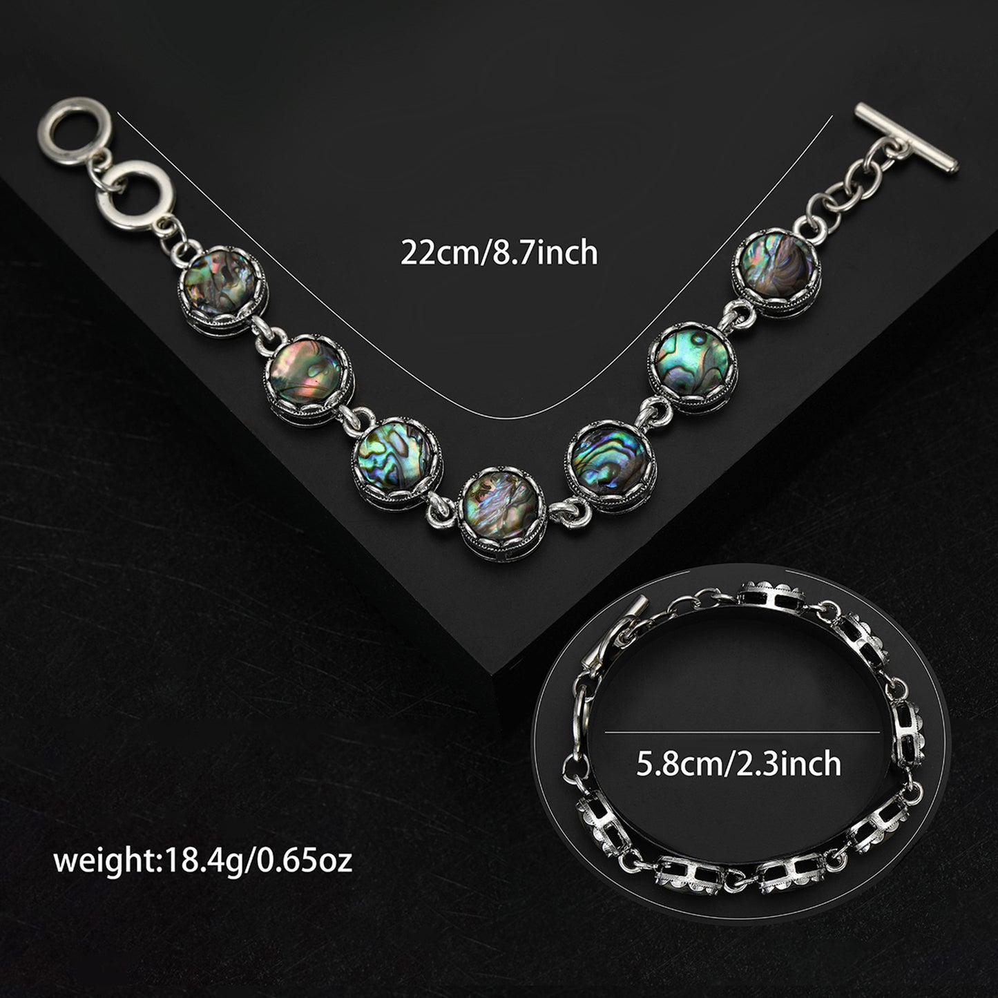 Fashion Abalone Shell Creative Adjustable Three Buckle Style Bracelets