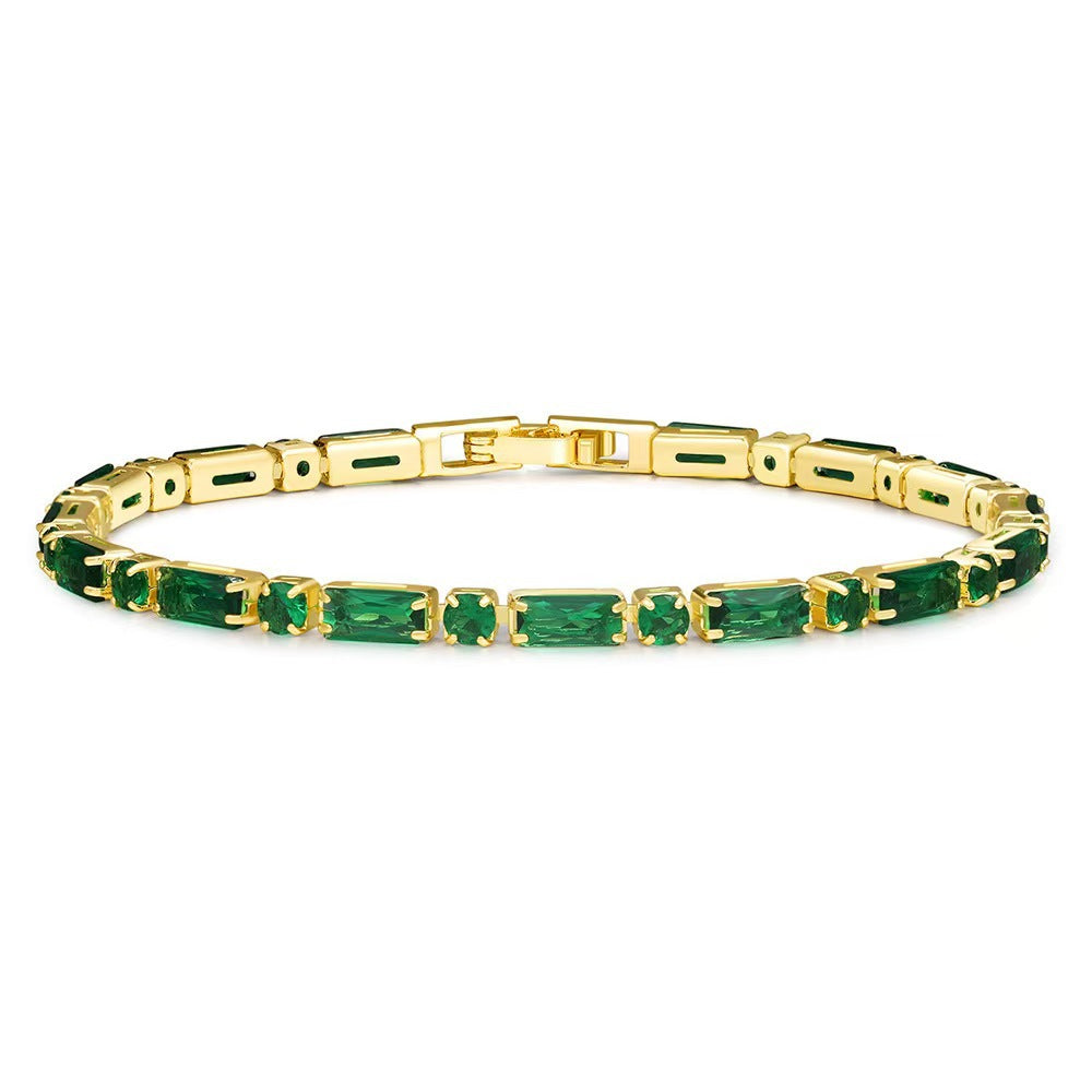 Women's Luxury Fashion Square Zircon High-grade Dopamine Simple Exquisite Versatile Watch Bracelets