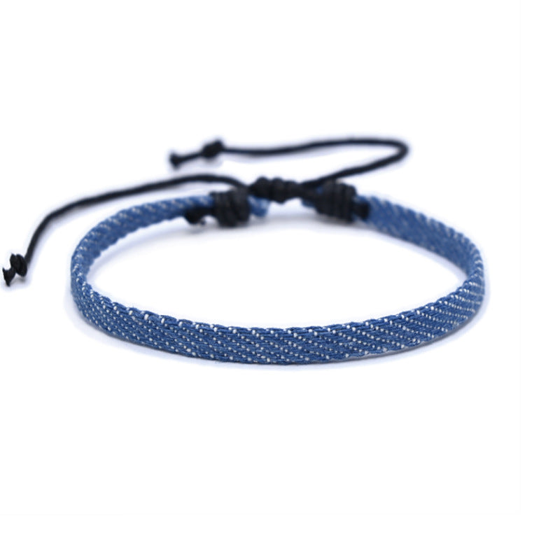 Gold Wax Rope Adjustable Ribbon Carrying Bracelet