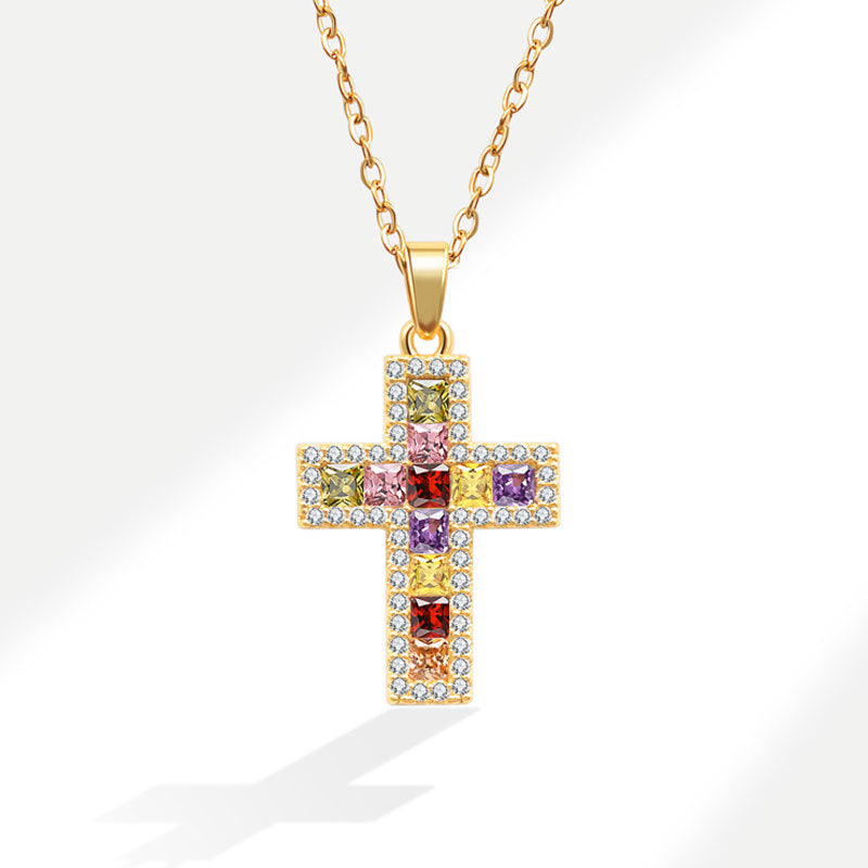 Women's Simple Light Cross Style Korean Elegant Mini Clavicle Chain Fashion Necklace
