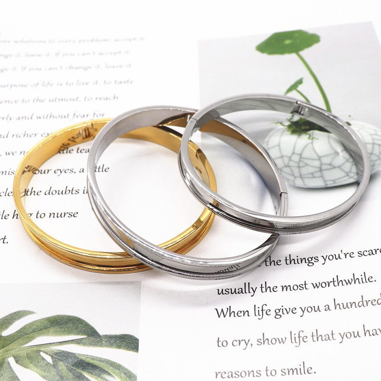 Stainless Steel Groove Veneer Setting Unpacking Old Bracelets