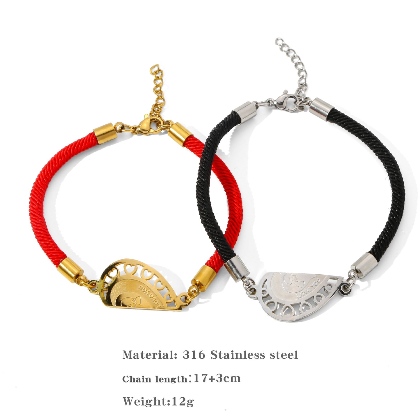 American Woven Stitching Couple Friendship Unisex-Armbänder