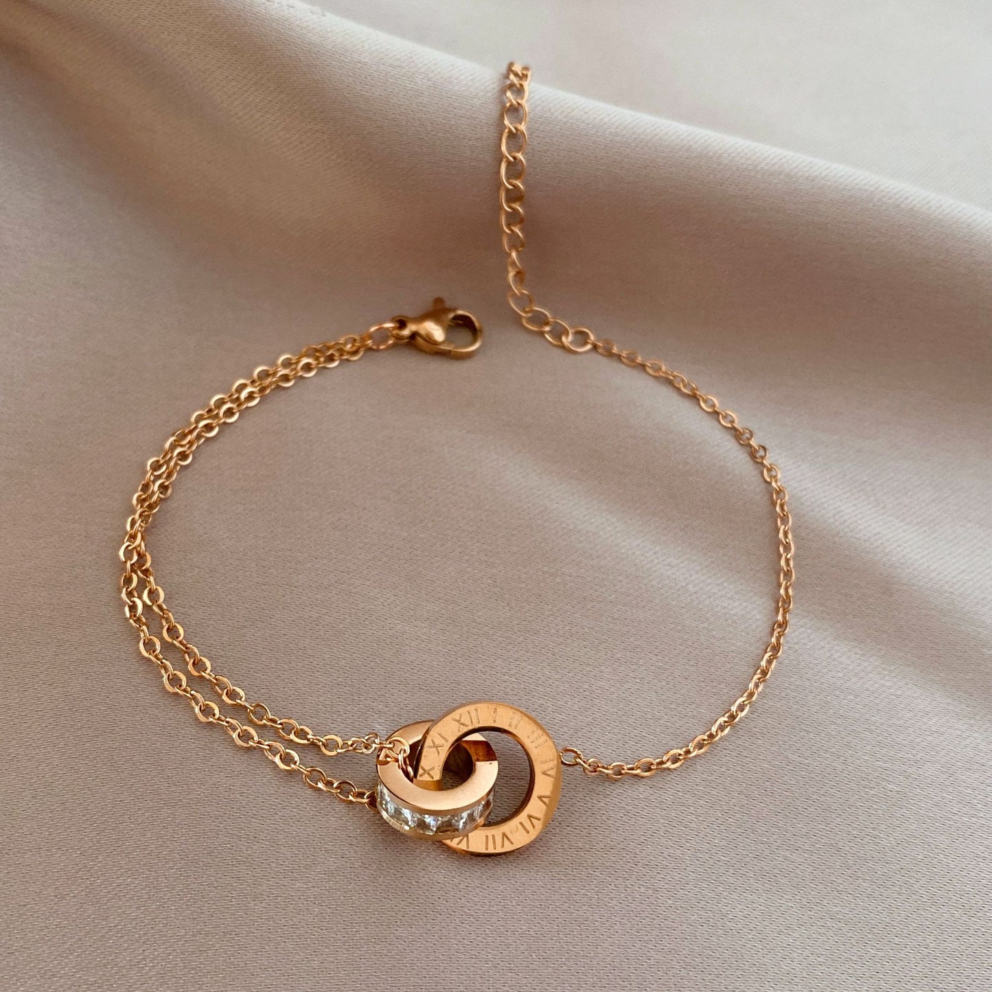 Digitale Armbänder aus römischem Roségold aus Titanstahl