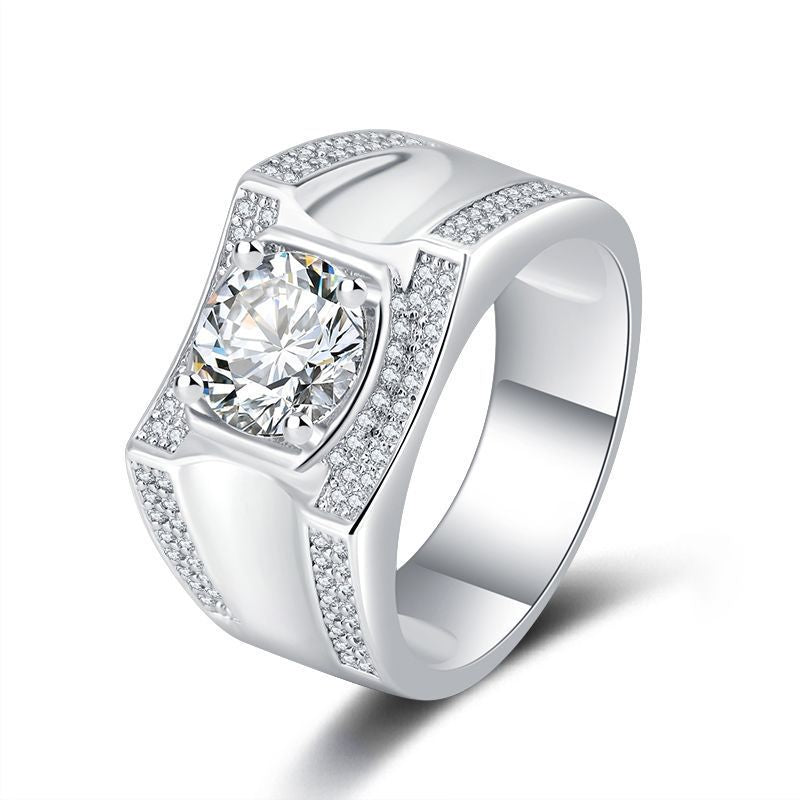 Men's Man's Zircon Domineering Luxury Business Rings