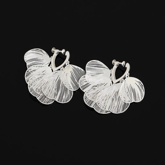 Sier Flexible Butterfly Wing Tassel Light Luxury Temperament Rings