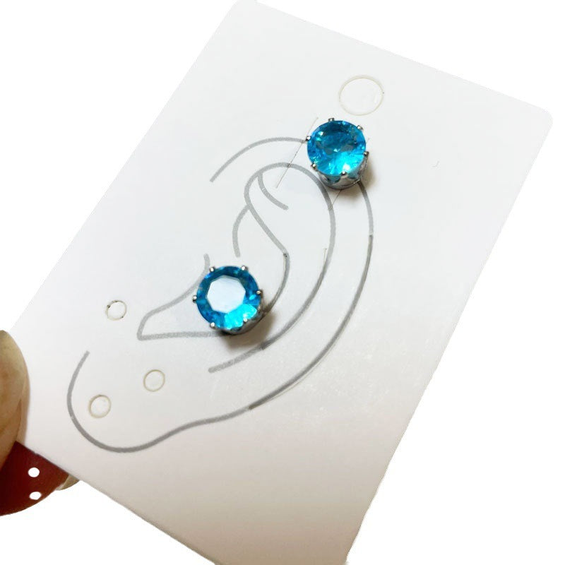 Super Flash Zircon Bone Nail Magnet Ear Clip