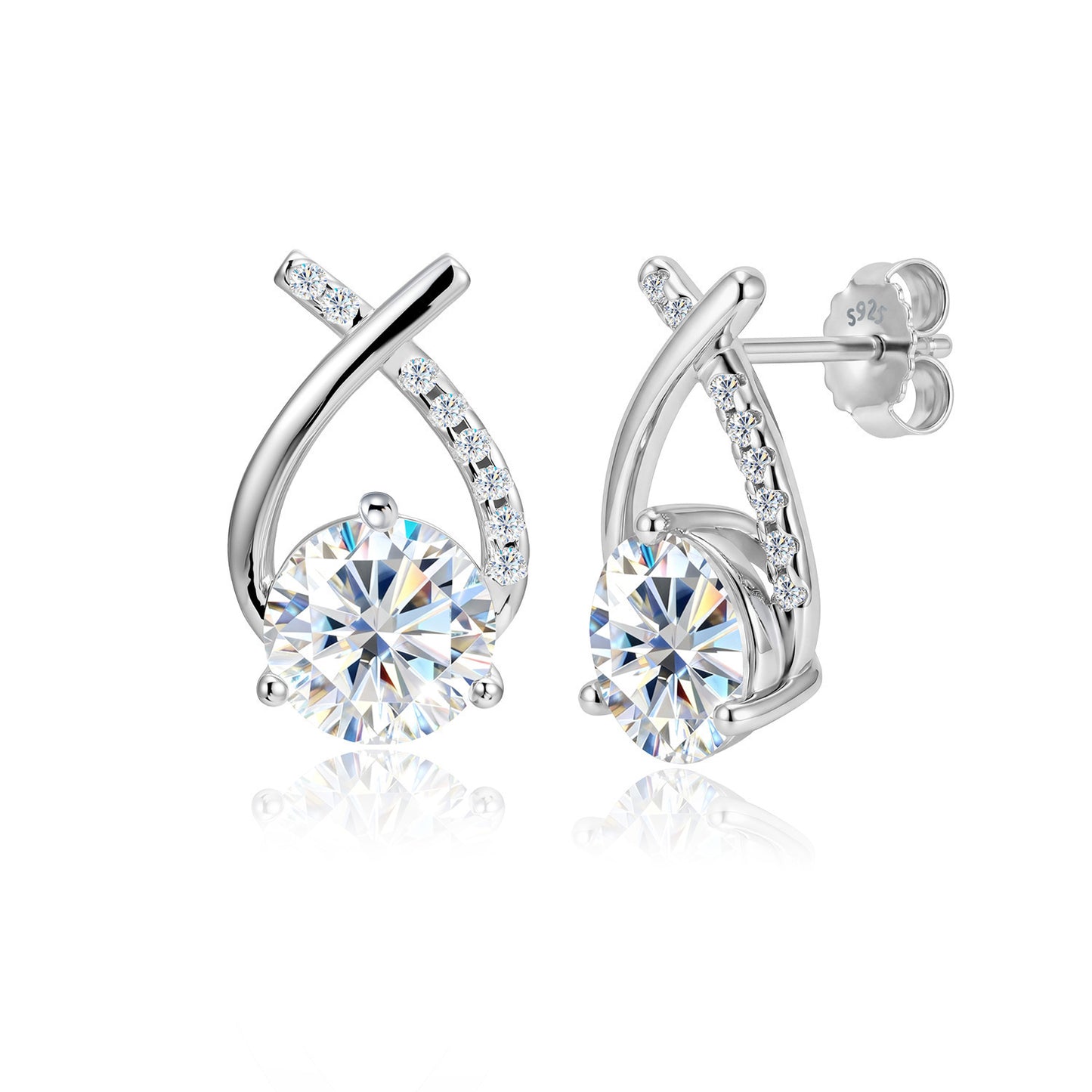 Men's Sier Ear Light Luxury High-grade Niche Female Stud Earrings