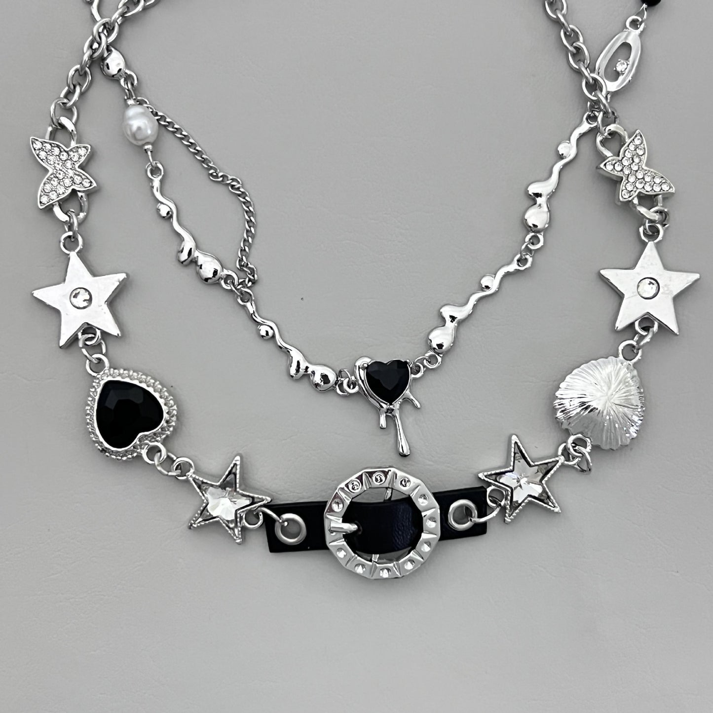 Colliers Punk Sweet Cool Hot de diamant noir