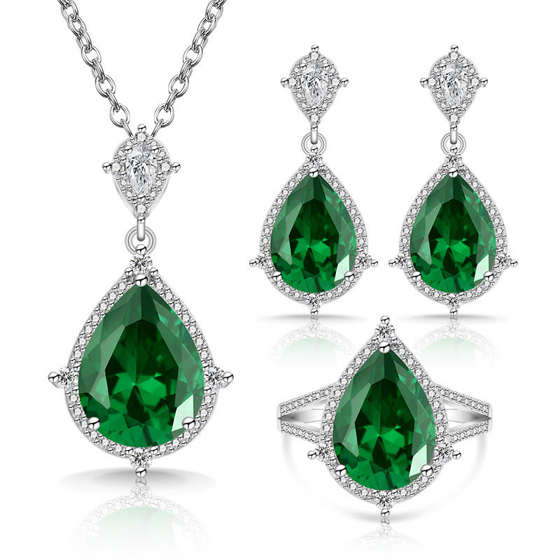Women's Elegant Imitation Natural Gemstone Colored Gems Jewelry Set