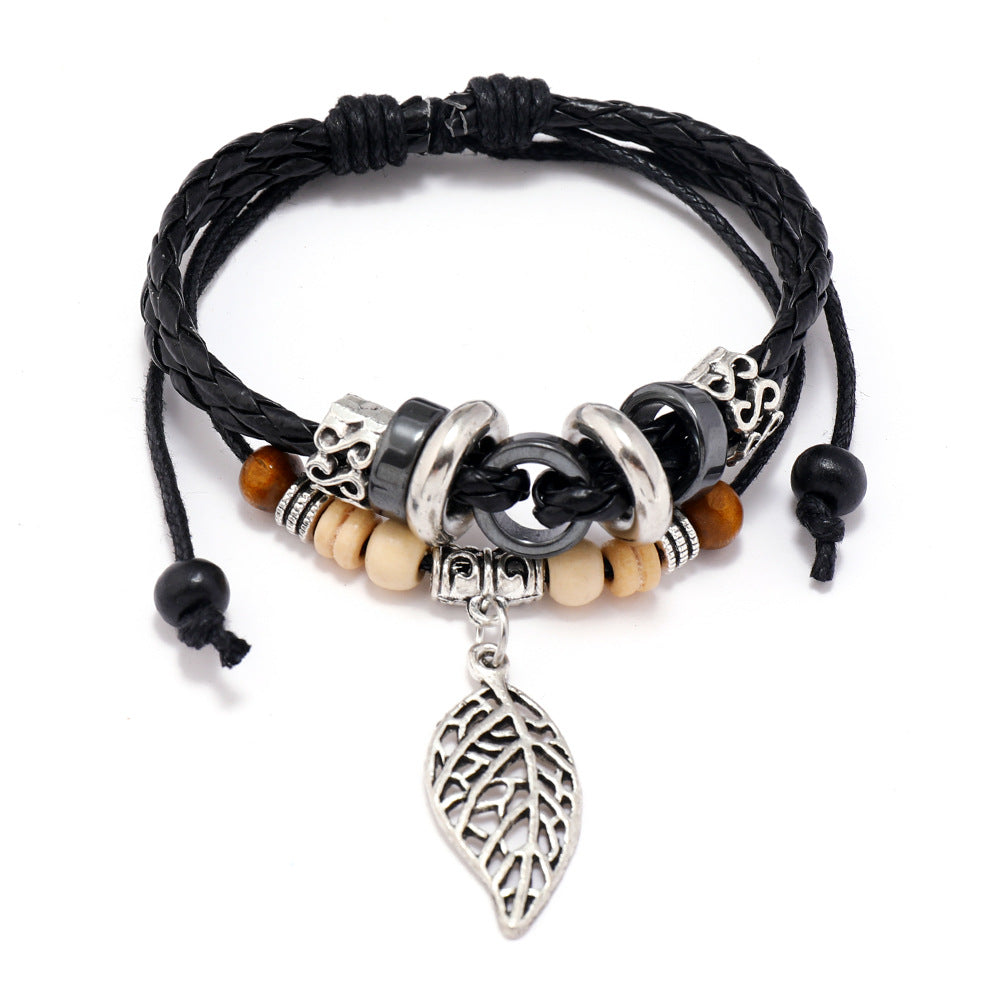 Simple And Popular Leaves Woven Jewelry Bracelets