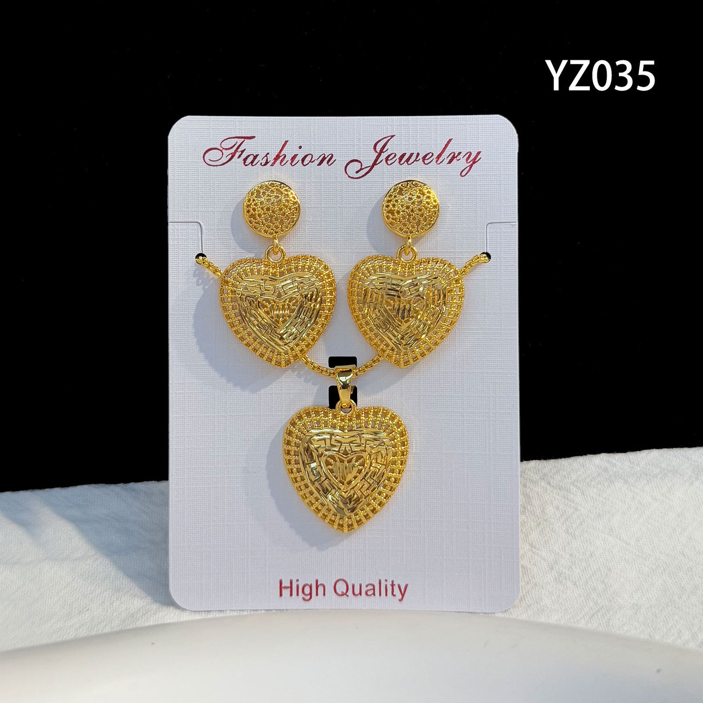 Love Heart Flowers Ear Medium Suit Pendants