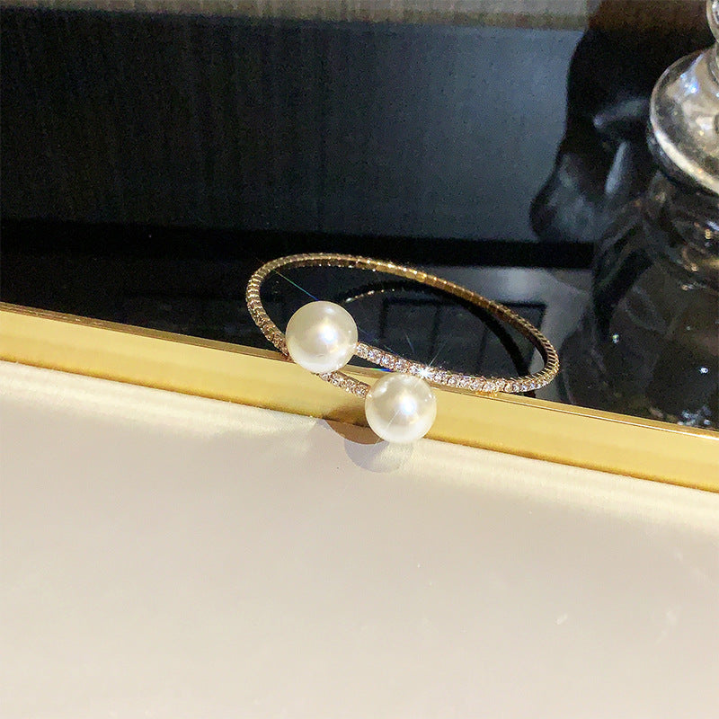 Rhinestone Zircon Elastic Laminated Adjustable Female Bracelets
