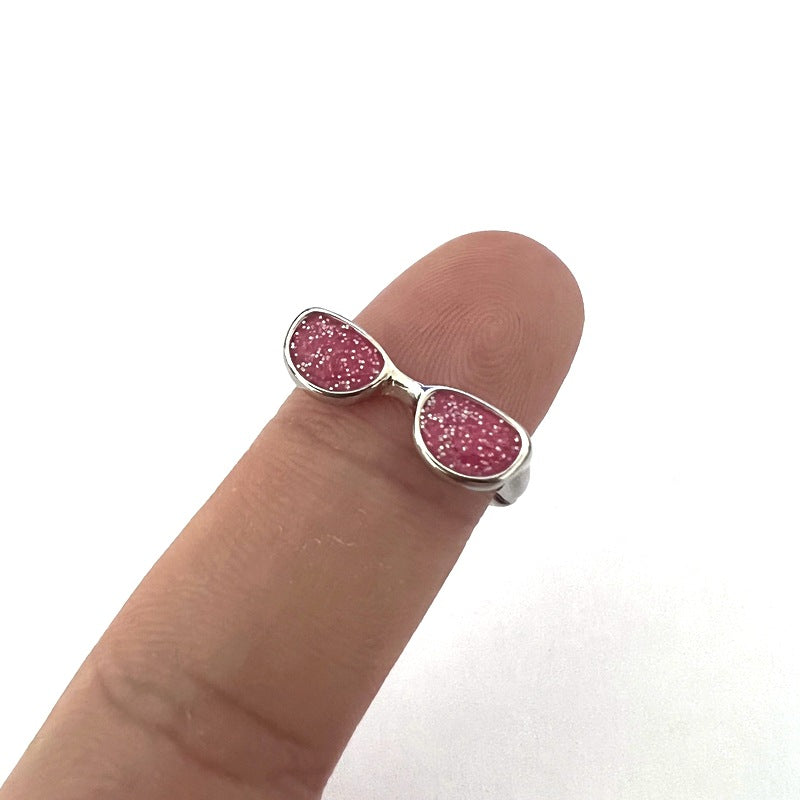 Cute Sweet Cool Glasses Index Finger Niche Open Design Light Rings
