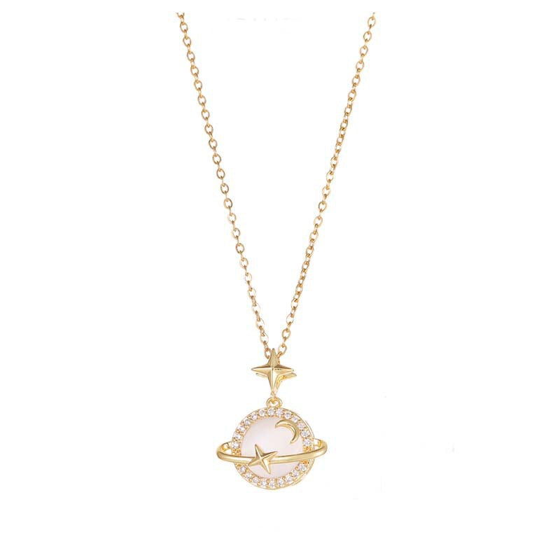 Women's Opal Planet Niche High Sense Clavicle Necklace