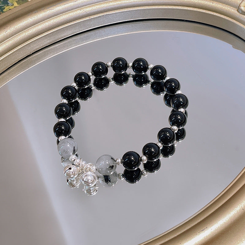 Glass White Minimalism Bell Girlfriends Retro Bracelet
