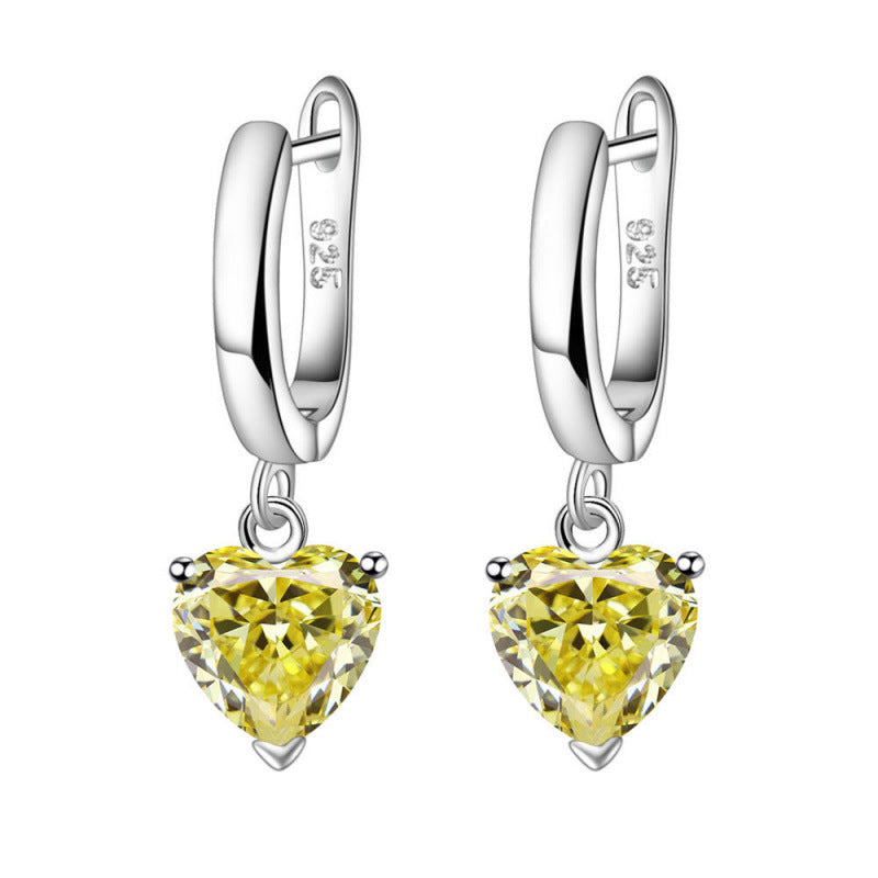 Love Female Personality Creative Open-end Zircon Heart-shaped Pendants