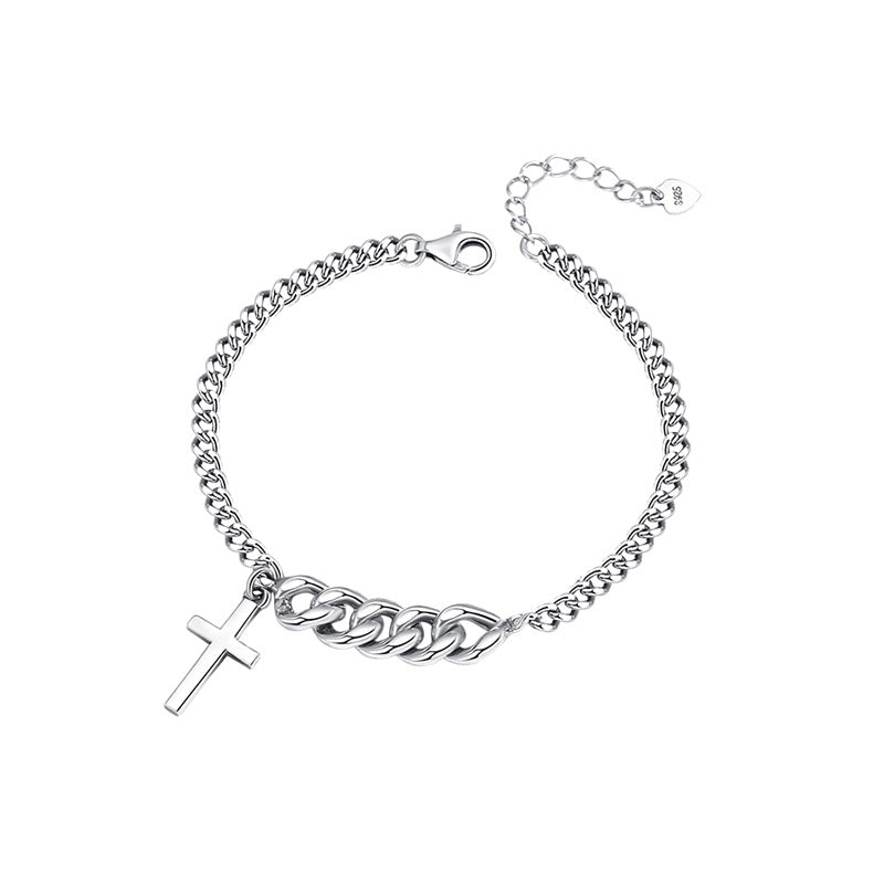 Dicke Kette mit Kreuz-Hip-Hop-Mode-Armbändern