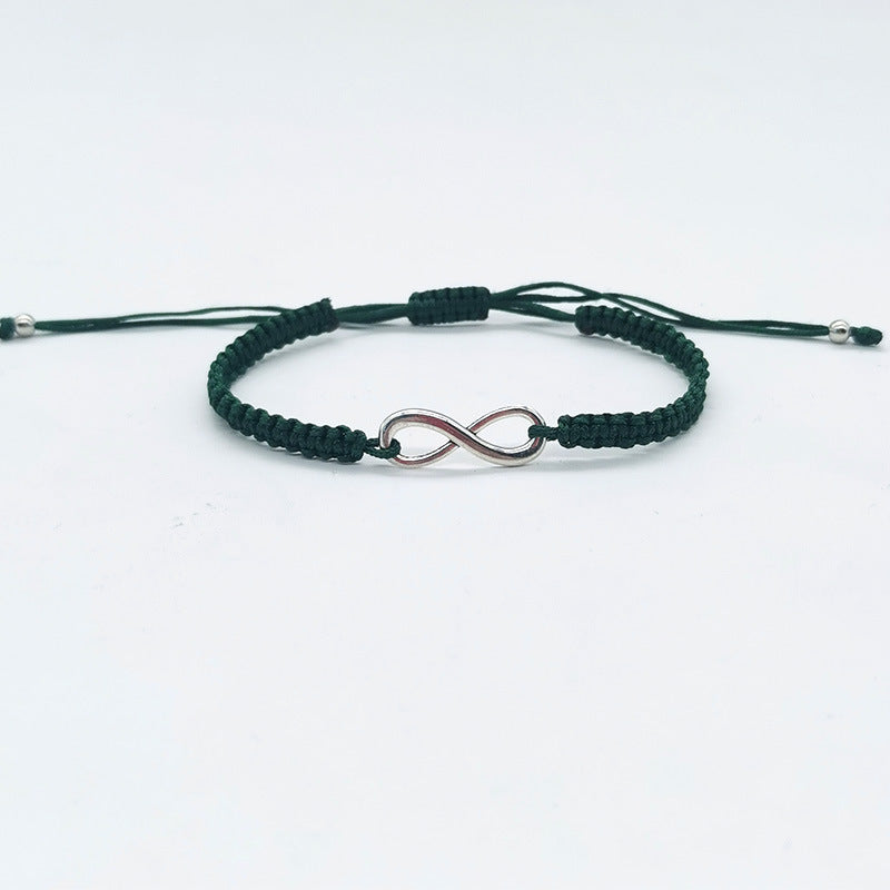 Simple Alloy Words Infinite Woven Adjustable Bracelets