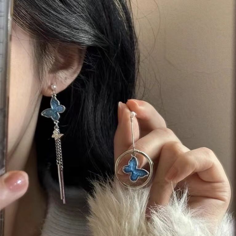 Super Fairy Fall Feeling Butterfly Tassel Ear Clip