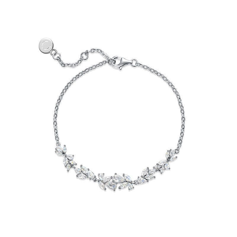 Damen-Glyzinien-Blumendiamant für erschwingliche Luxus-Mode-Nischen-Temperament-Armbänder